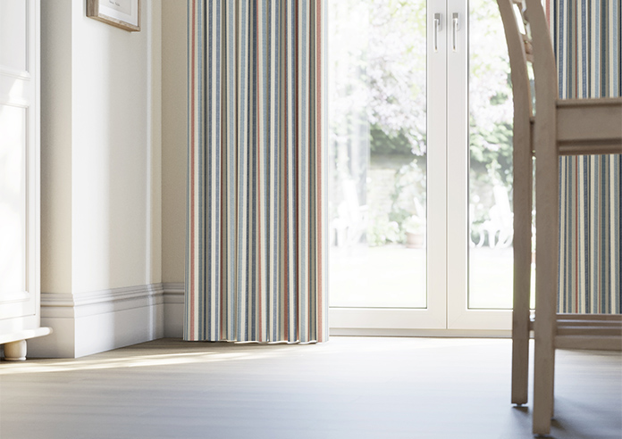 Emily Bond Cornish Stripe, Blue Multi - Made to Measure Curtains - Image 5